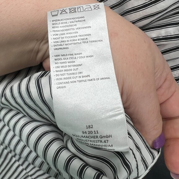 Dorothee Schumacher striped tunic art to wear top button front lagenlook 3 M - Picture 7 of 16